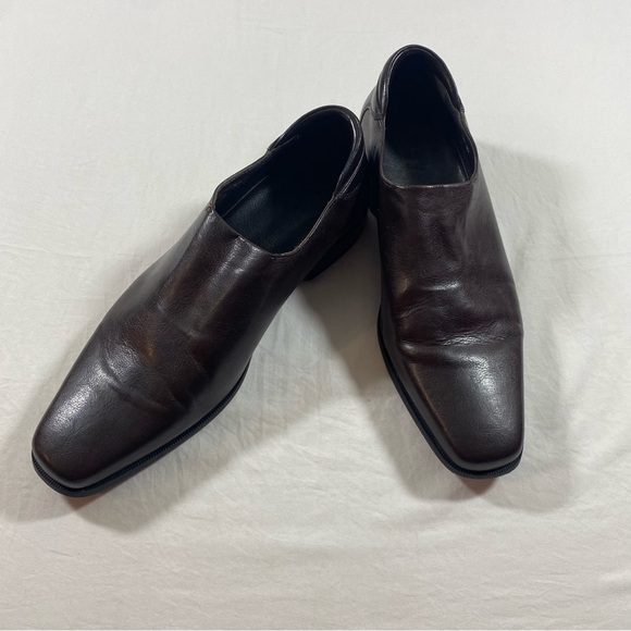 Donald PLINER LOAFERS Men's Brown Leather Shoes Made In Italy - Picture 12 of 12